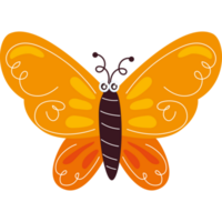 orange skönhet fjäril insekt png