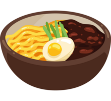 jjajangmyeon cibo coreano png