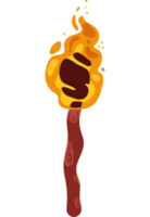 antorcha con madera png