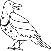 style d'astrologie surréaliste corbeau png