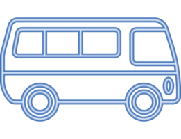 autobus trasporto neon leggero png