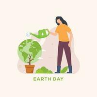 Earth Day. Eco friendly concept. Vector illustration. Earth day banner concept