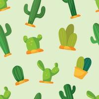 cactus sin costura modelo fondo de pantalla antecedentes vector