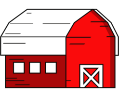 rood boerderij stal png