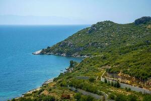 The mountains and the sea in Turkey on a summer and sunny day. photo