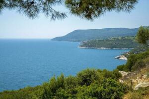 The mountains and the sea in Turkey on a summer and sunny day. photo