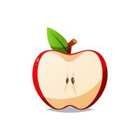 Apple Slice vector, apple flat design art isolated. vector