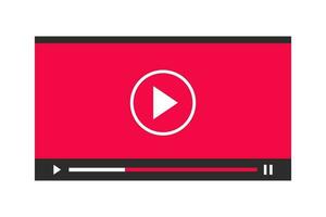 Video player template vector