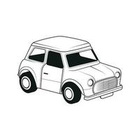 classic car illustration line art vector