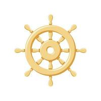 Ships wheel vector isolated on white background