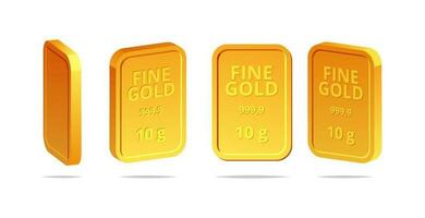 Fine gold isolated on white background vector