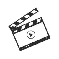 Clapperboard with running online video player vector