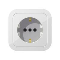 Power socket vector isolated on white background.