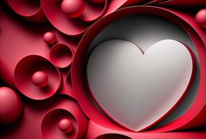 Valentines day love heart background photo