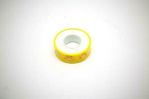 Yellow Seal tape isolated white background photo