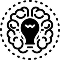 solid icon for brainstorming vector