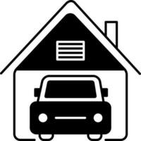 solid icon for garage vector