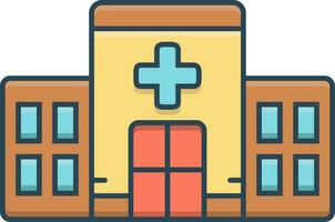 color icon for clinic vector