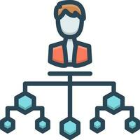color icon for company structure vector