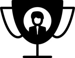 solid icon for best proposal vector