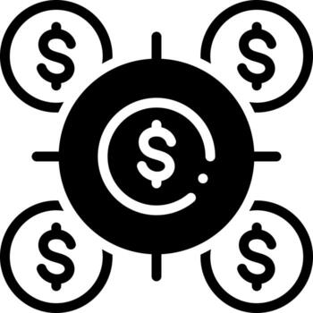 solid icon for target vector