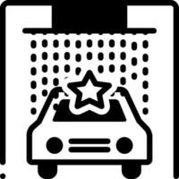 sólido icono para coche spa vector