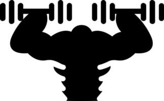 solid icon for gym vector