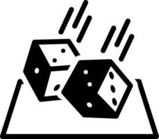 solid icon for dice vector