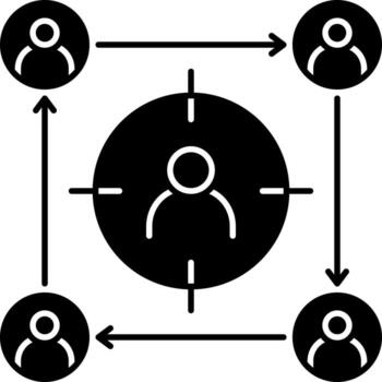 solid icon for focus groups vector