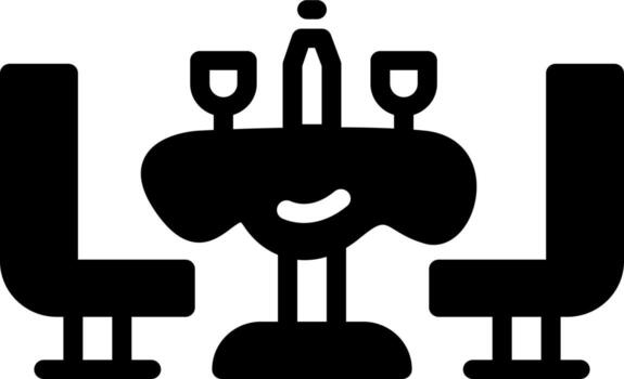 solid icon for dining vector