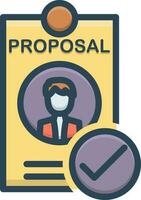 color icon for best proposal vector