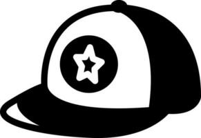 solid icon for cap vector