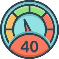 color icon for meter vector