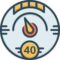 color icon for digital gauge vector