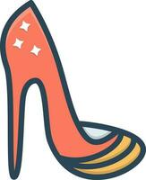 color icon for heels vector