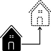 solid icon for relocate vector