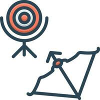 color icon for archery vector