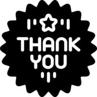 solid icon for thankyou vector