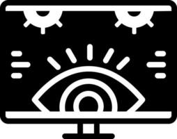solid icon for monitoring vector