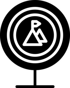 solid icon for goals vector