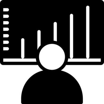 solid icon for statistics vector