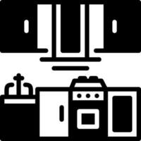 solid icon for kitchen vector