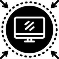 solid icon for computer protected vector