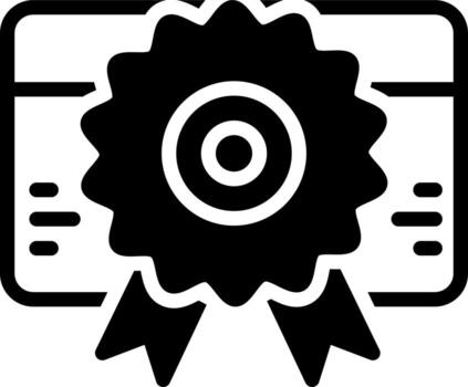 solid icon for licence vector