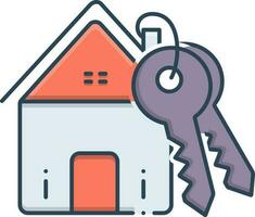 color icon for home loan vector