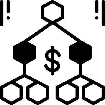 solid icon for hierarchy vector