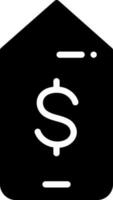 solid icon for mobile banking vector