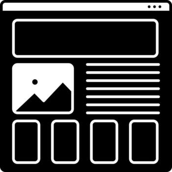 solid icon for wireframing prototyping vector