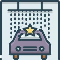 color icon for car spa vector