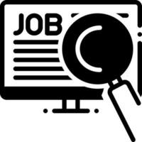 solid icon for job search vector